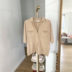 nakedcashmere rue button-up cashmere top